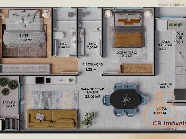 #1453 - Apartamento para Venda em Camboriú - SC - 2