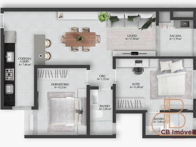 #1529 - Apartamento para Venda em Camboriú - SC - 2